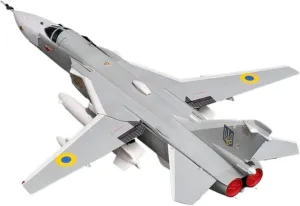 Finished Models 1:72 Scale Ukraine SU-24MR Fighter Bomber Alloy Model Static Decoration Scale Airplanes