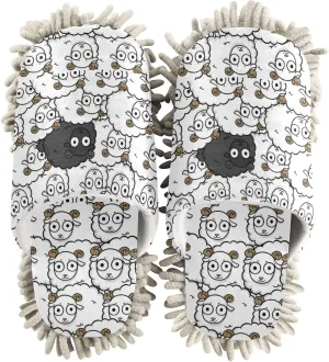 Fisyme Mop Slippers Soft Washable Microfiber Super Chenille Mopping House Home Shoes Mop Slippers for Floor Cleaning