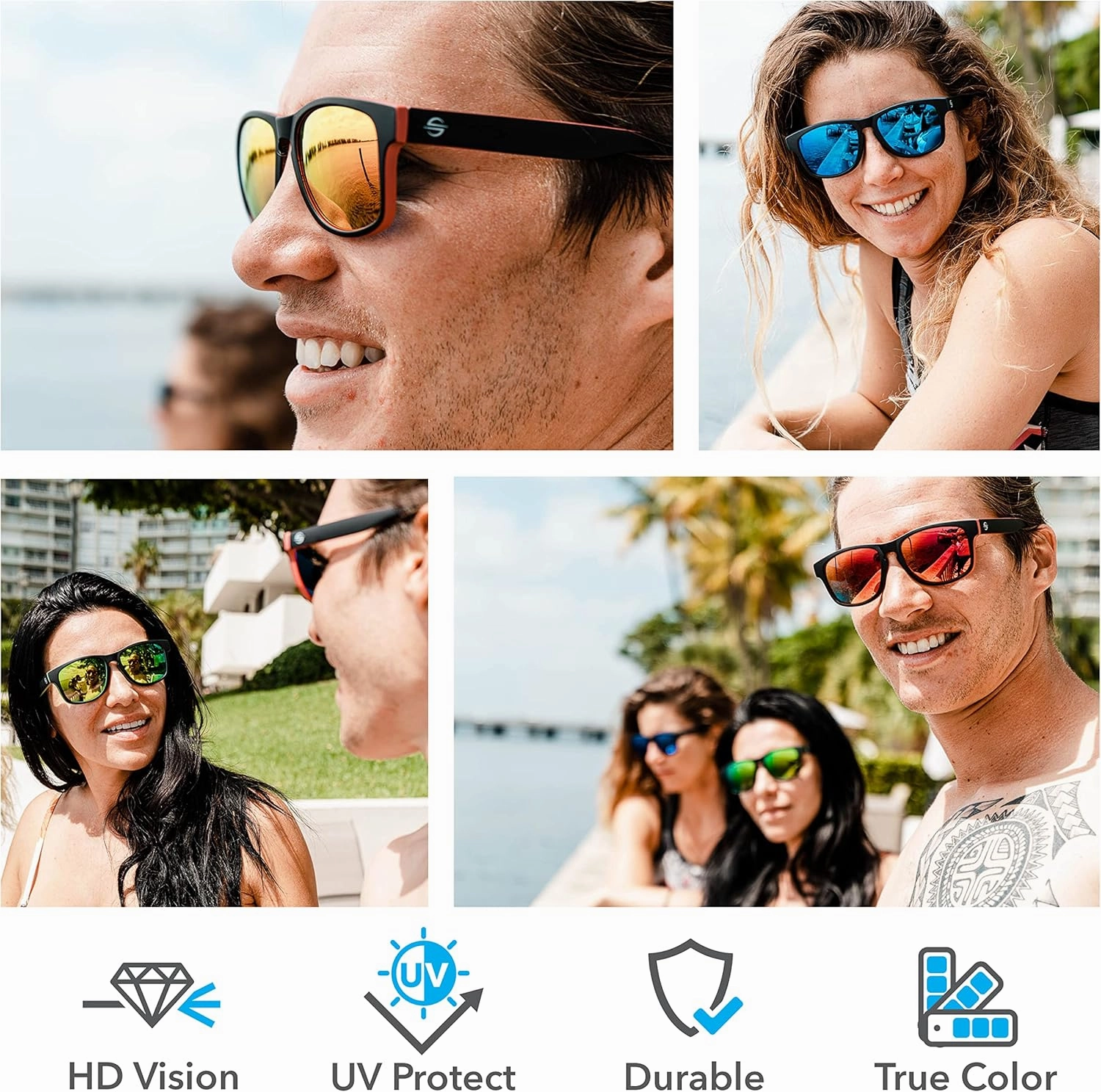 Floating Polarized Sports Sunglasses for Men and Women | Lightweight & Durable Sun Glasses with UV400 Protection