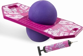 Flybar Pogo Trick Ball for Kids, Bounce Board for Boys and Girls Ages 6 , Up to 160 lbs, Includes Pump, Easy to Carry Handle, Durable Plastic Deck Indoor, Outdoor Toy Pogo Jumper,