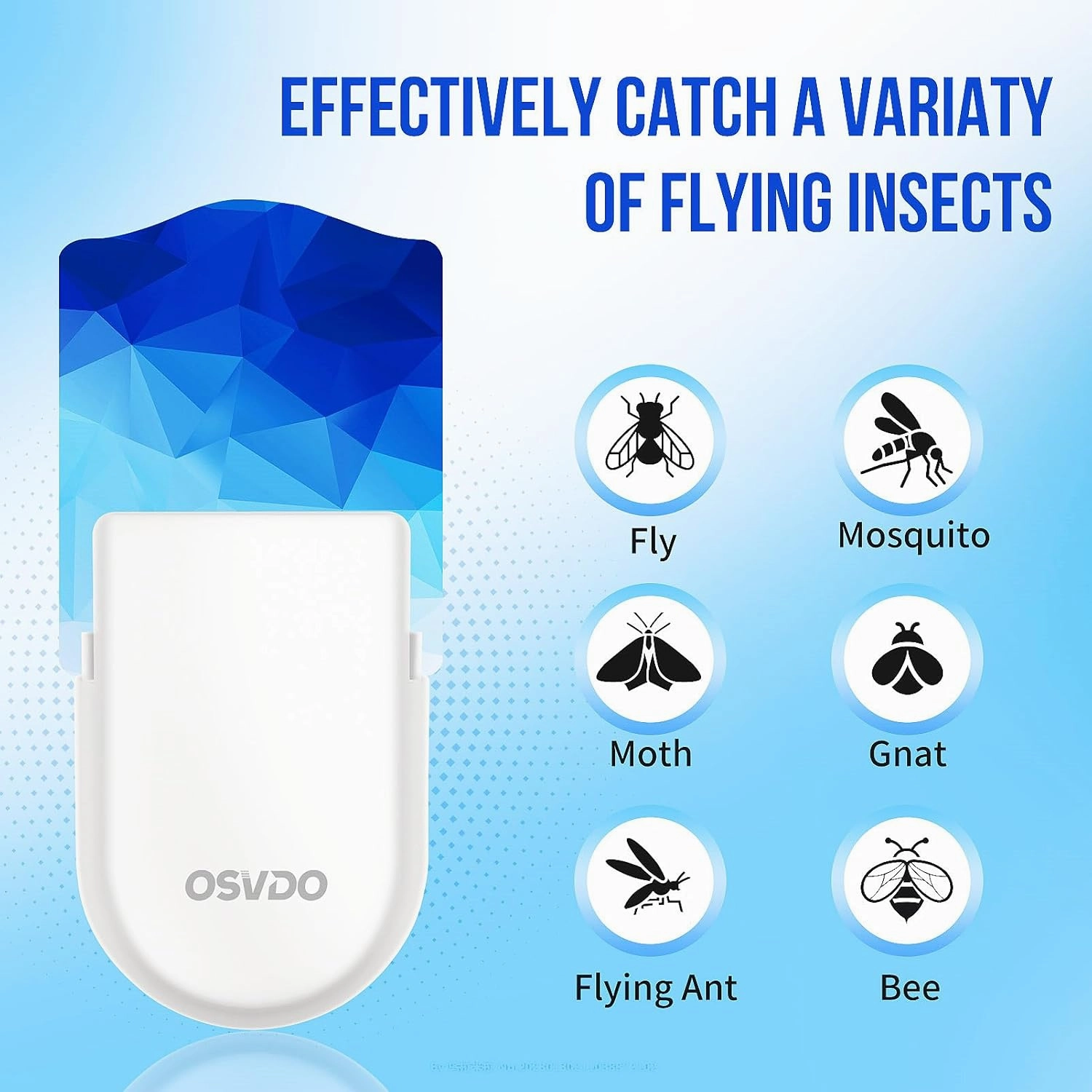 Flying Insect Trap, Plug-in Fruit Fly Traps for Indoors, (2 Devices   12 Refills) Fly Traps Indoor, Fly Bug Zappers, Fly Catch Mosquitos, Flies, Fruit Flies, Moths, Gnats for Home Safe