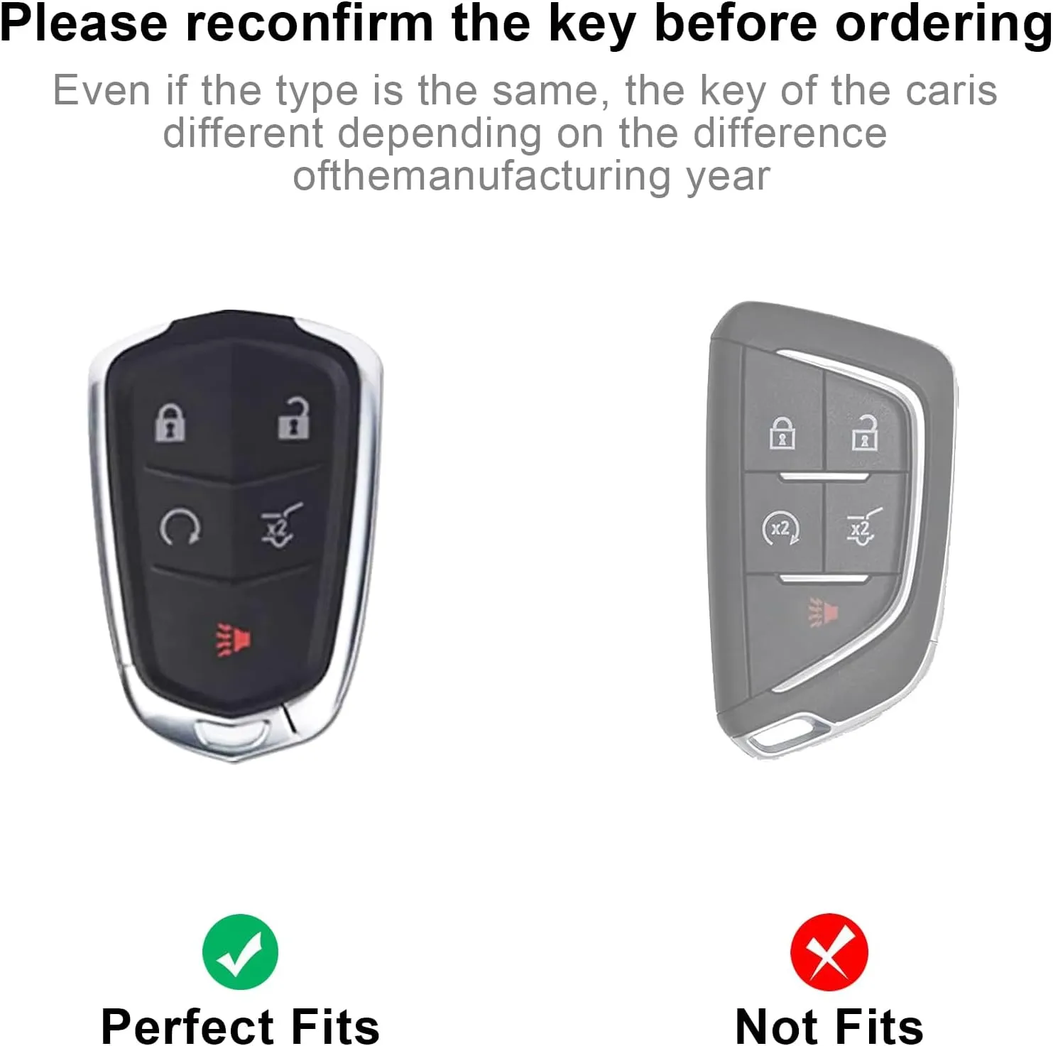 for Cadillac Key Fob Cover, Soft TPU Keys Protector Bling Key Fob Keychain for Cadillac SRX CTS CT6 XTS XT5 XT6 XT4 ATS Accessories Smart Keys, Silver Purple