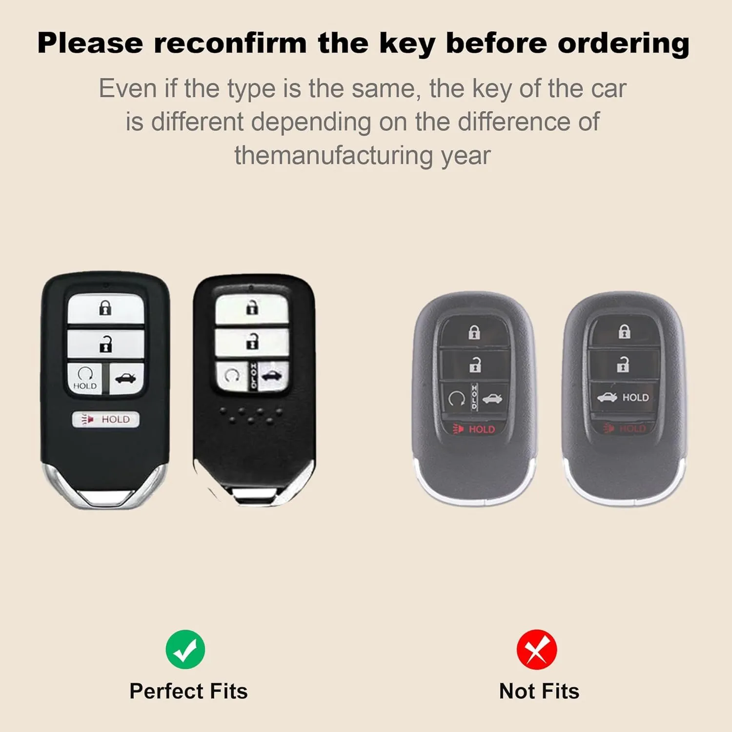 for Honda Key fob Cover with Diamond Heart Keychain, Car Accessories TPU for 2016-2022 Accord Civic CRV Pilot Odyssey Smart Key Case, Gold Purple