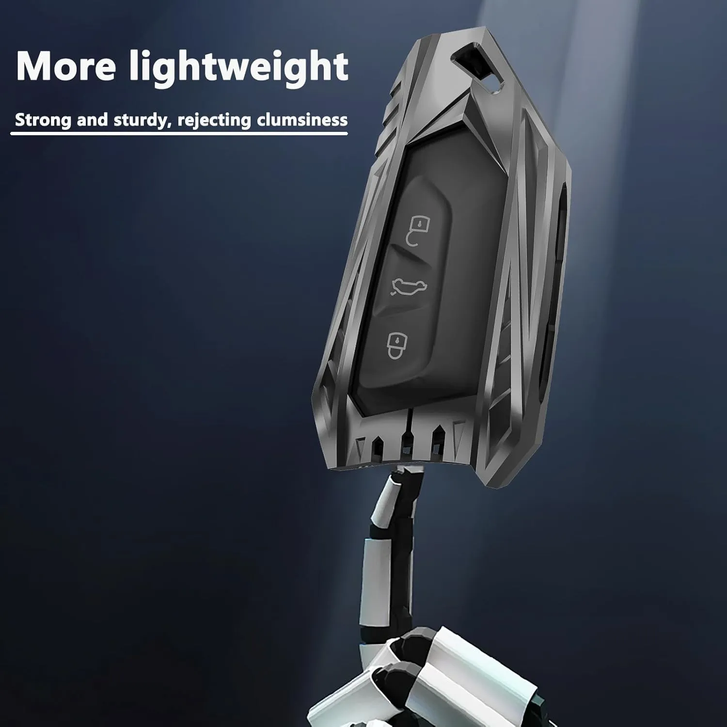 for Volkswagen Key Fob Cover with Keychain,Stylish and Durable Zinc Alloy Protection Key Case Compatible with VW ID3 ID4 MK8 Golf GTI Skoda Octavia Remote Key Shell Accessories