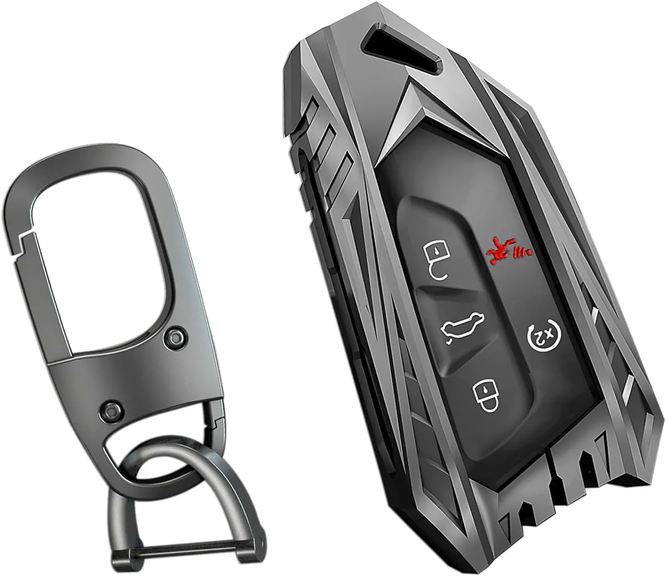 for Volkswagen Key Fob Cover with Keychain,Stylish and Durable Zinc Alloy Protection Key Case Compatible with VW ID3 ID4 MK8 Golf GTI Skoda Octavia Remote Key Shell Accessories