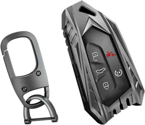 for Volkswagen Key Fob Cover with Keychain,Stylish and Durable Zinc Alloy Protection Key Case Compatible with VW ID3 ID4 MK8 Golf GTI Skoda Octavia Remote Key Shell Accessories