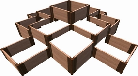 Frame It All Classic Sienna 'Machu Pichu' 10' x 10' Raised Garden Bed - 1" Profile