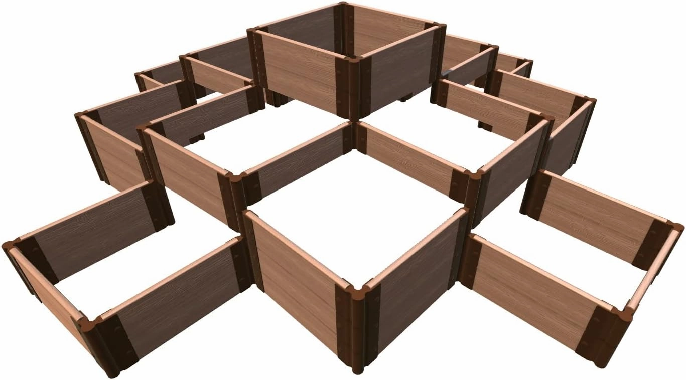 Frame It All Classic Sienna 'Machu Pichu' 10' x 10' Raised Garden Bed - 1" Profile
