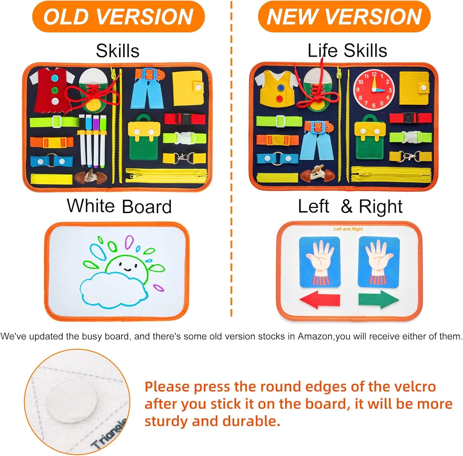Freebear Busy Board Toddler Travel Toys Sensory Toys for Toddlers 1 2 3 4, Montessori Learning Toys for Toddlers Activities Board, Educational Toys for 3 4 Year Old Boys Girls Gift, Deluxe Classic