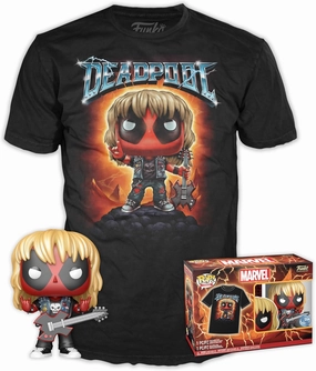 Funko Pop Collectible Toy Figure - Deadpool - Breezy Cave 91 - Deadpool - T-Shirt - Clothes with Collectable Vinyl Figure - Gift Idea - Toys and Short Sleeve Top for Adults Unisex Men and Women