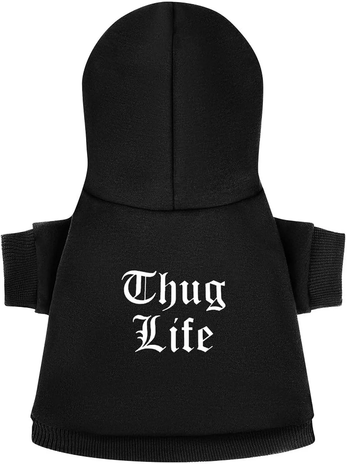 FunnyStar Thug Life Dog Sweatshirt Warm Pet Hoodies Sweater For Cat Dog