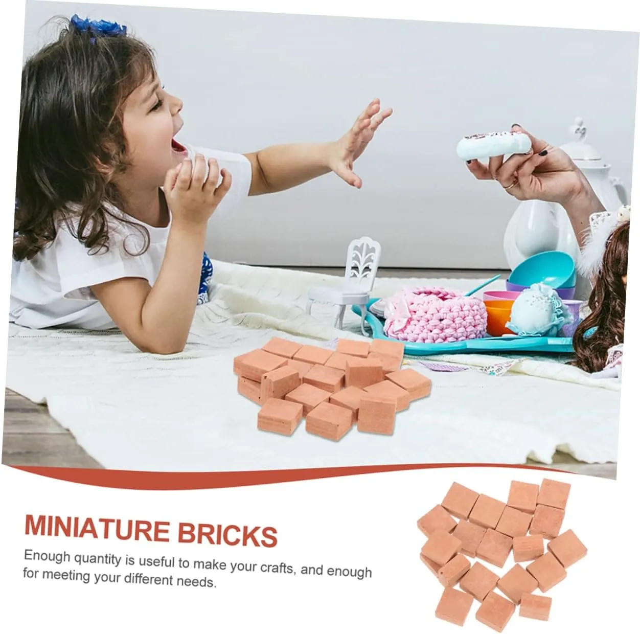 GALPADA 3sets 40pcs DIY Miniature Simulation Bricks for Landscaping Building Models and Tables Compact Square Bricks for Creative Projects and Decor 40pcs*3