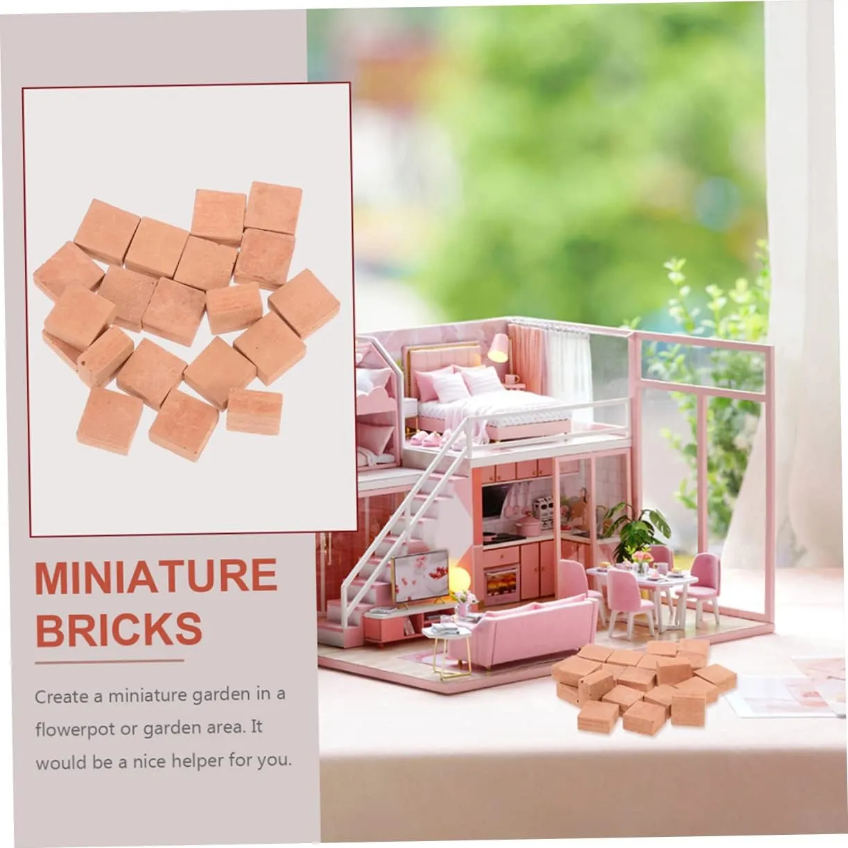 GALPADA 3sets 40pcs DIY Miniature Simulation Bricks for Landscaping Building Models and Tables Compact Square Bricks for Creative Projects and Decor 40pcs*3