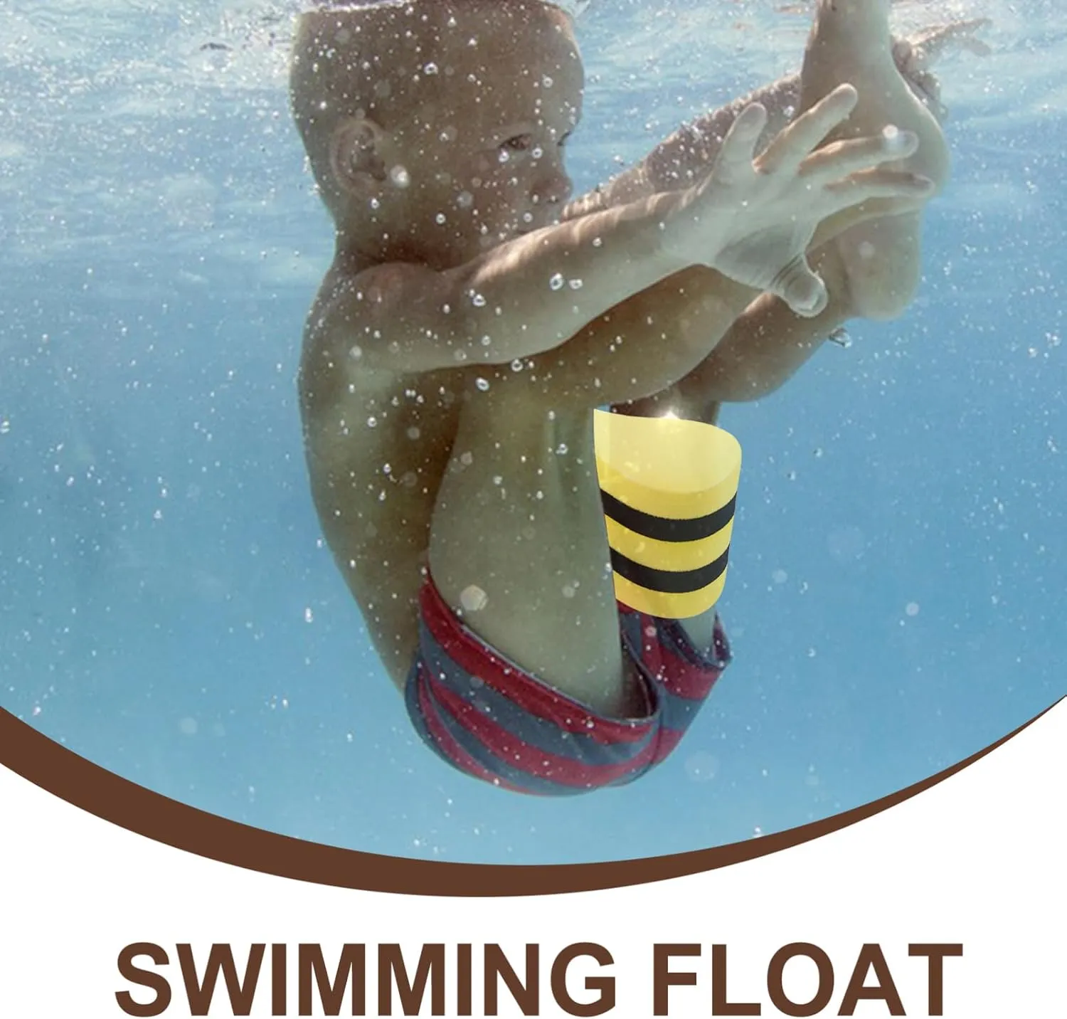 GALPADA Swimming Board Air Flippers Swimsuit Swim Kick Board Floats Pull Touch Adjustable Arm Water Inflatable