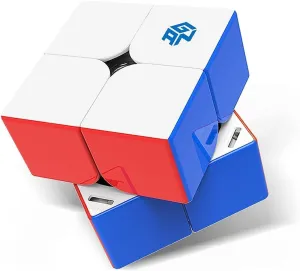 GAN 251 M Leap, 2x2 Magnetic Speed Cube Stickerless Speedcube Mini Cube Puzzle Toy for Beginner (UV Coated Primary Internal)