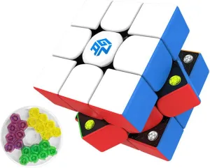 GAN 356 M 3x3 Magic Speed Cube Stickerless 3x3x3 Magnetic Cube Gans 356M(Standard Version with GES)
