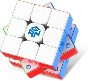 GAN 356 Maglev 3x3 Magnetic Speed Cube Stickerless Gans 356M Magic Cubes, Magnetic Levitation Cube, 30°  Auto-Aligning, 76 Magnets, Numerical Tuning Setting, Frosted Version