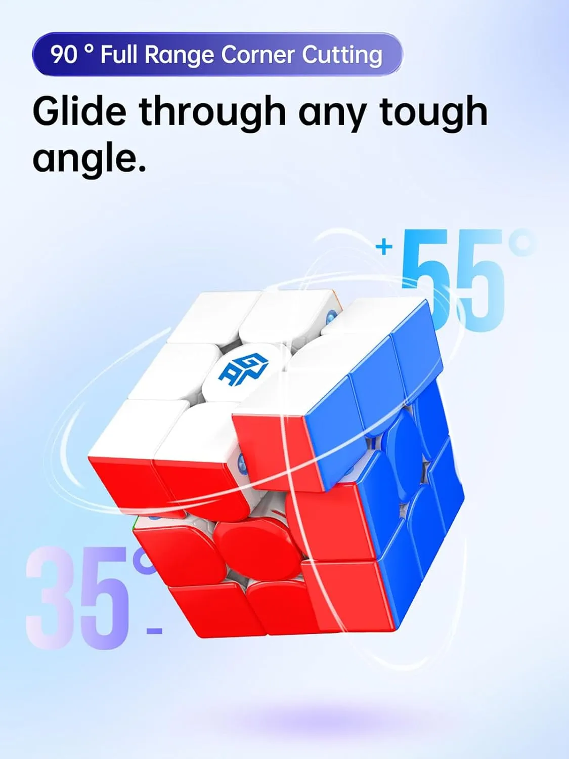 GAN 356 Maglev UV Coated GAN 2023 3x3 Magnetic Speed Cube Flagship Stickerless