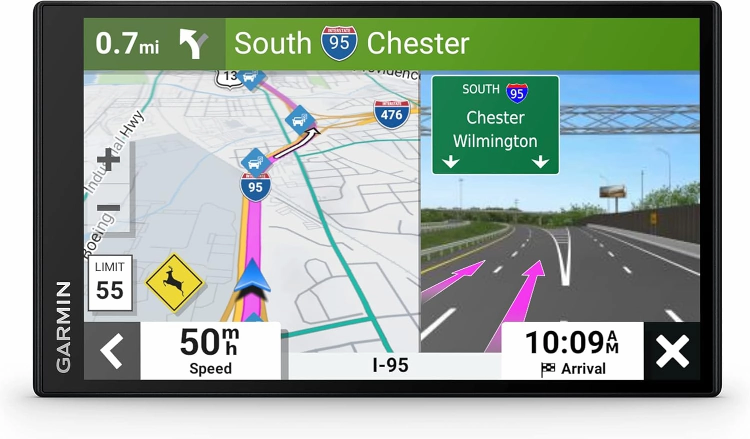 Garmin DriveSmart 86, 8-inch Car GPS Navigator with Bright, Crisp High-Resolution Maps and Garmin Voice Assist (Renewed)