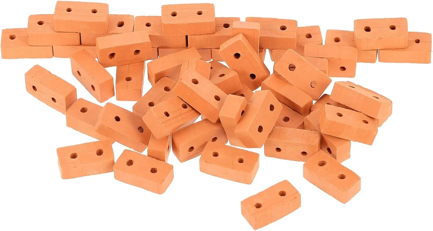 Garneck 50pcs Miniature Simulation Bricks for DIY Table Model Building Micro Landscape Brick Decor for Creative Projects