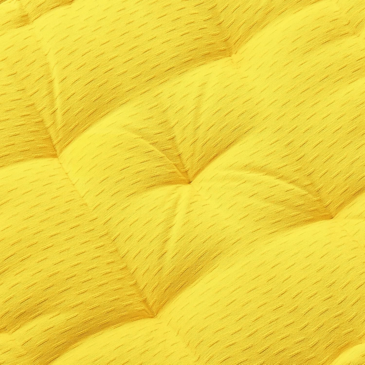 Getmo Resin Meditation Floor Pillow,Large Floor Cushion, Square Floor Pillows Seating for Adults,Chenille Thick Meditation Cushion for Yoga Living Room Balcony Outdoor Tatami,20x20 Inch,Yellow