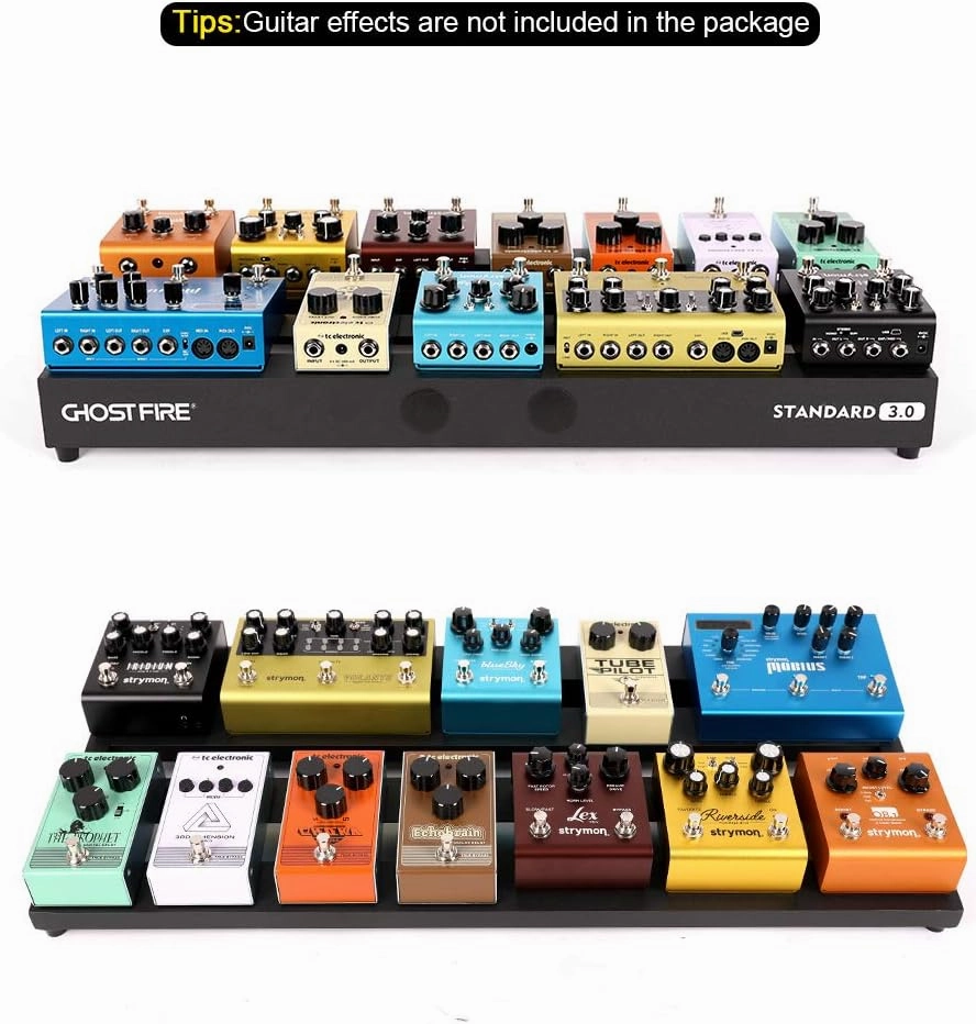 Ghost Fire Guitar Pedal Board Aluminum Alloy 4.21lb Effect Pedalboard 27.5''x12.5'' with Carry Bag,V-STANDARD 3.0