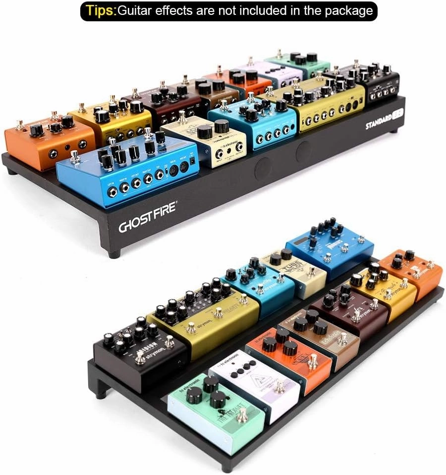 Ghost Fire Guitar Pedal Board Aluminum Alloy 4.21lb Effect Pedalboard 27.5''x12.5'' with Carry Bag,V-STANDARD 3.0