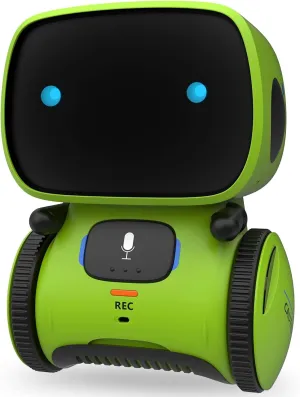 GILOBABY Kids Robot Toys, Smart Talking Robot with Voice Control Touch Sensor, Dancing, Singing, Recording, Repeat, Gift for Boys Age 3  Years (Green)