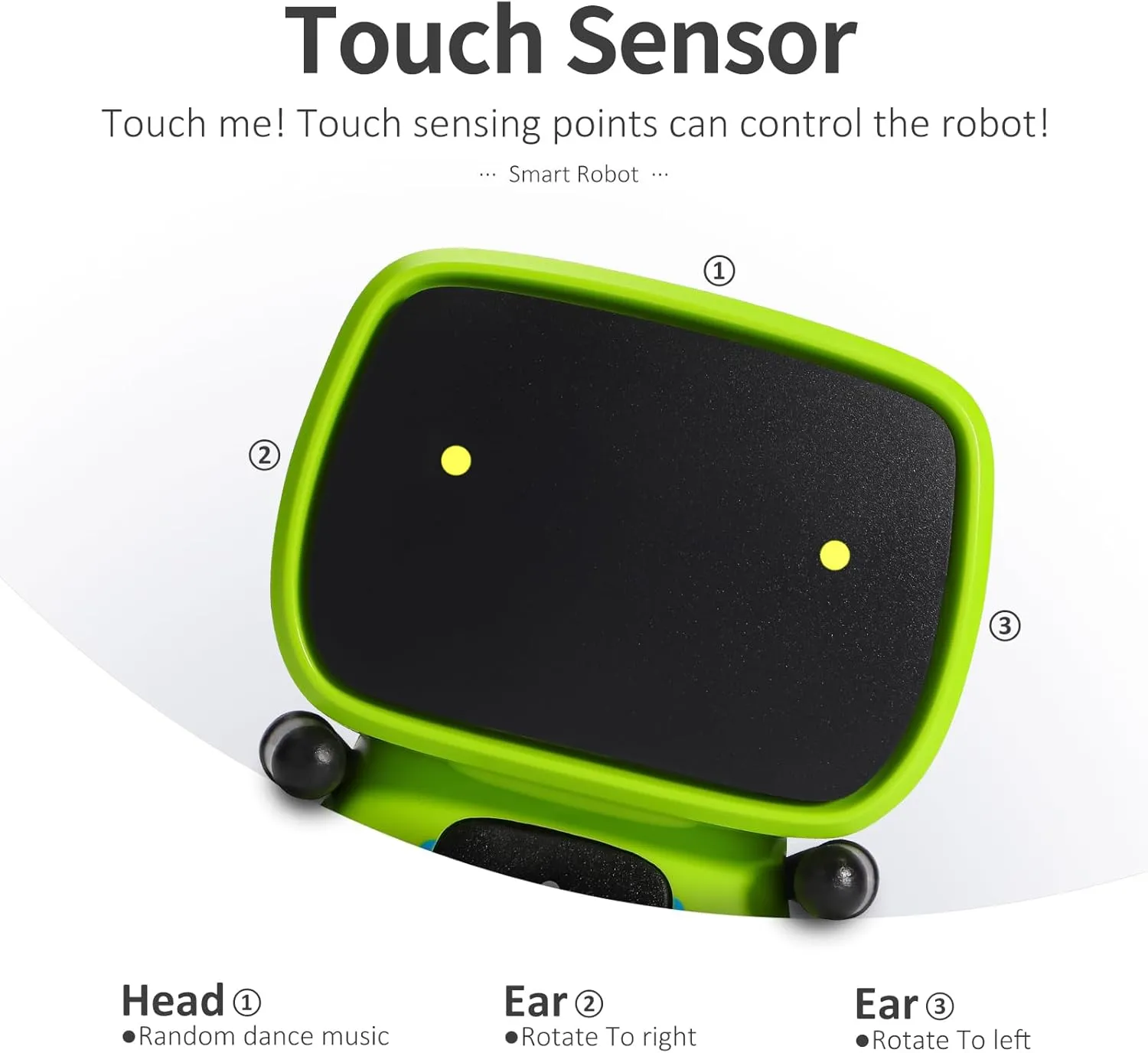 GILOBABY Kids Robot Toys, Smart Talking Robot with Voice Control Touch Sensor, Dancing, Singing, Recording, Repeat, Gift for Boys Age 3  Years (Green)