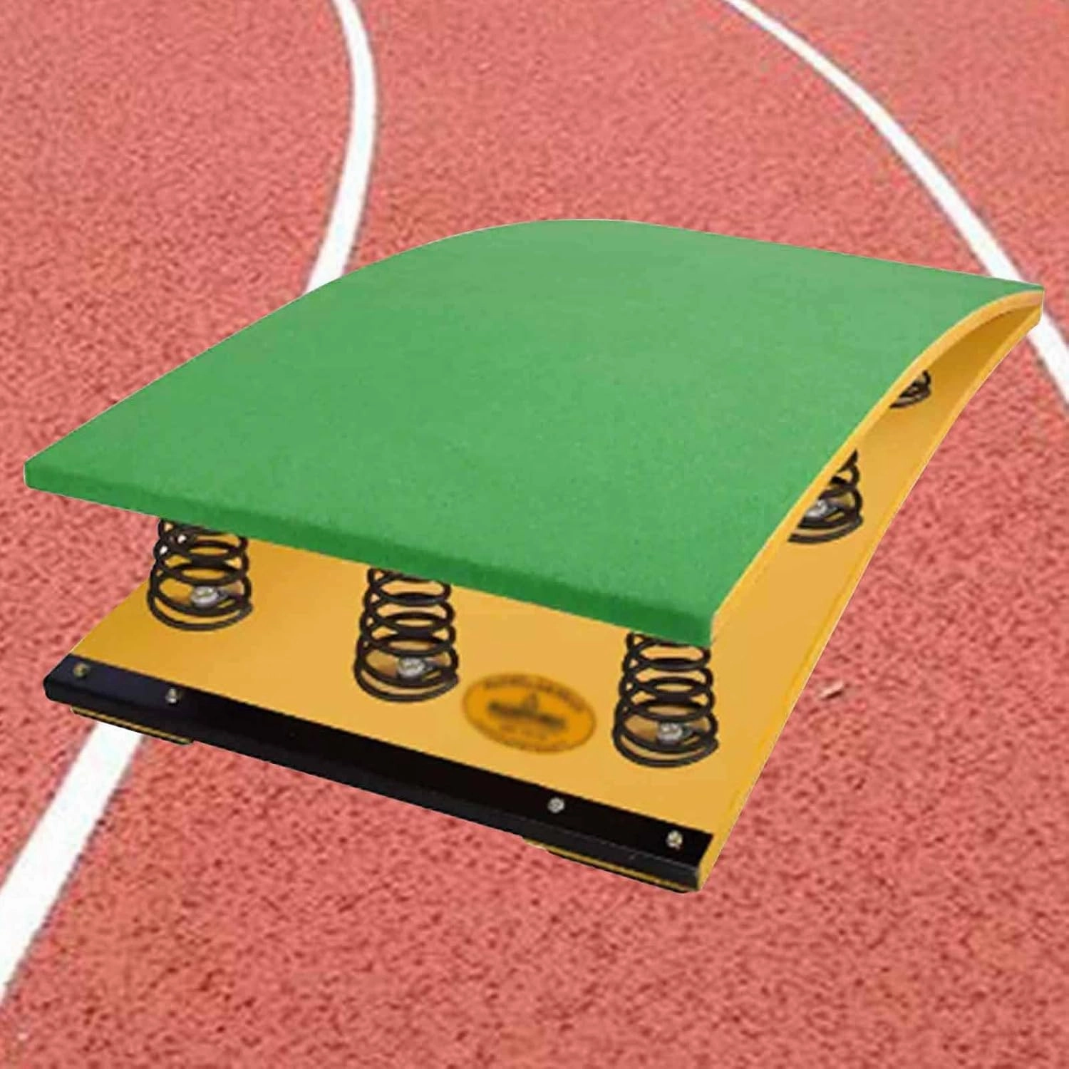 GJAGXQ Gymnastics Springboard for Home Heavy Duty Pro Curved Spring Board Spring Board for Home Gymnastics Beam with 4 Spring, Vault Gymnastics Equipment for School Home Gym,Durable, Red/Green
