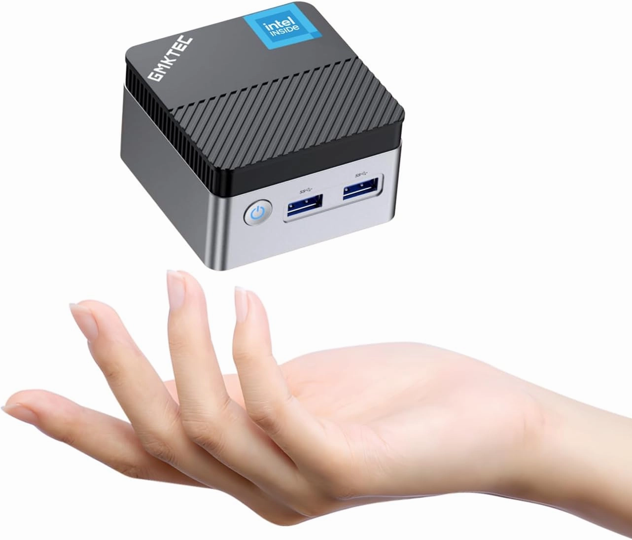 GMKtec Mini PC Intel N5105, 10nm 8GB RAM 128GB SSD M.2 2242 Micro Desktop Computer with Dual HDMI 4K, Dual DDR4, Dual WiFi, Giga, BT4.2& Cooling Fans