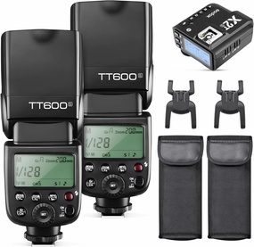 Godox 2X TT600S HSS 2.4G Wireless Master/Slaver Flash Speedlite & Receiver Godox X2T-S Remote Trigger Transmitter Kit Built-in godox X System Compatible for Sony Cameras