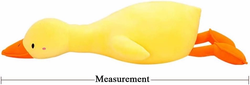 Goose Plush Toy Cute Duck Plushie Hugging Plush Pillow Duck Stuffed Animal for Kids and Friends (White Round Eyes,25.6'')