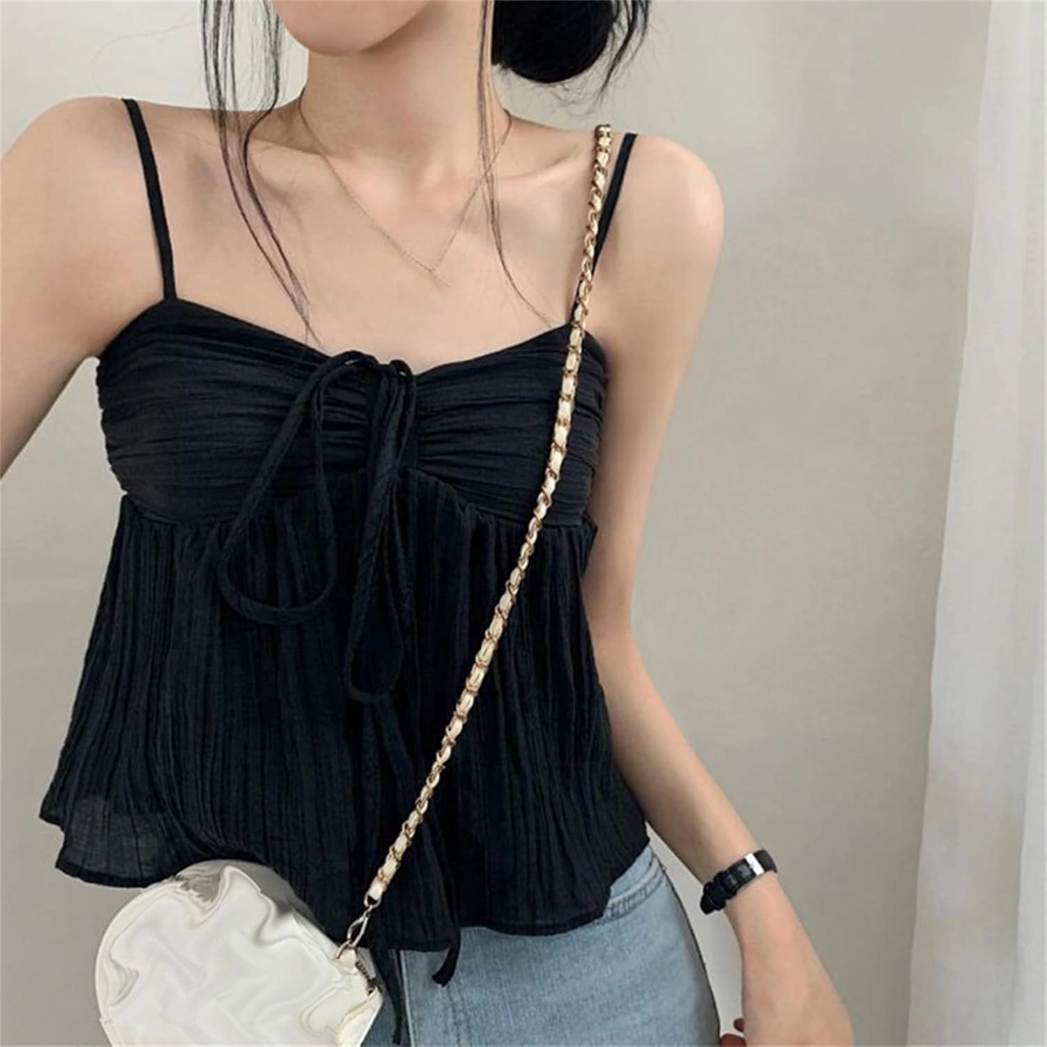Goth Crop Tank Top for Women Y2k Harajuku Summer Rave Punk Going Out