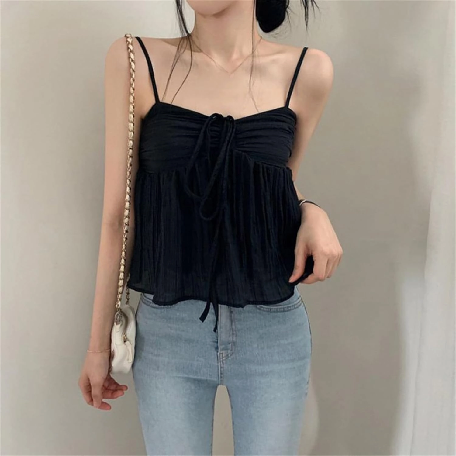 Goth Crop Tank Top for Women Y2k Harajuku Summer Rave Punk Going Out