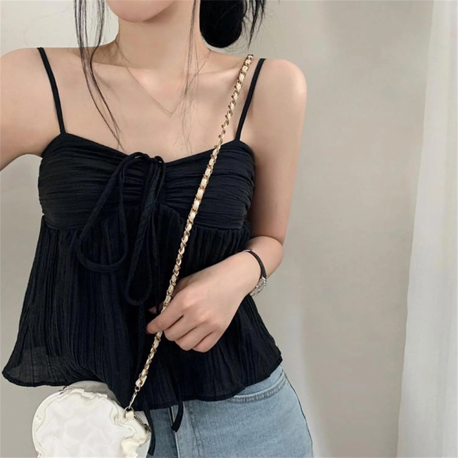 Goth Crop Tank Top for Women Y2k Harajuku Summer Rave Punk Going Out