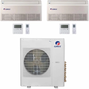 GREE Multi Gen2 Series 36,000 BTU 2-Zone Universal Floor/Ceiling 12K 18K Ductless Mini-Split System