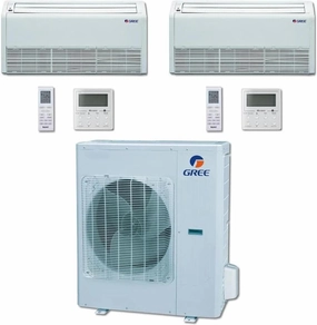 GREE Multi  Ultra Series 36,000 BTU 2-Zone Universal Floor/Ceiling 9K 18K Ductless Mini-Split System