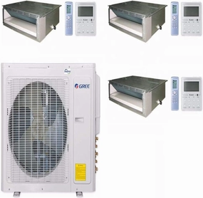 GREE Multi  Ultra Series 36,000 BTU 3-Zone Concealed Duct 9K 12K 18K Ductless Mini-Split System