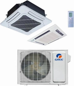 GREE Vireo Gen3 Series 12,000 BTU Single Zone Ceiling Cassette Ductless Mini-Split System