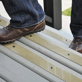 GripStrips Anti-Slip Treads - 8 Pack, Beige (32" x 2") - Outdoor Non-Slip Tread Strips - Waterproof Safety Traction Strips for Stairs, Ramps, Boats, Ladders, Wood, Composite, Concrete, Metal