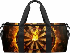 Gym Bag for Women,Small Gym Bag for Men,Dart Board and Fire,Overnight Bag