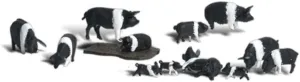Hampshire Pigs HO Scale Woodland Scenics