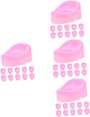 HANABASS 4sets 10pcs Mini Doll Potty Realistic Miniature Toilet Furniture for Dollhouse Design for Creative Play and Motor Skill Development 10pcs*4