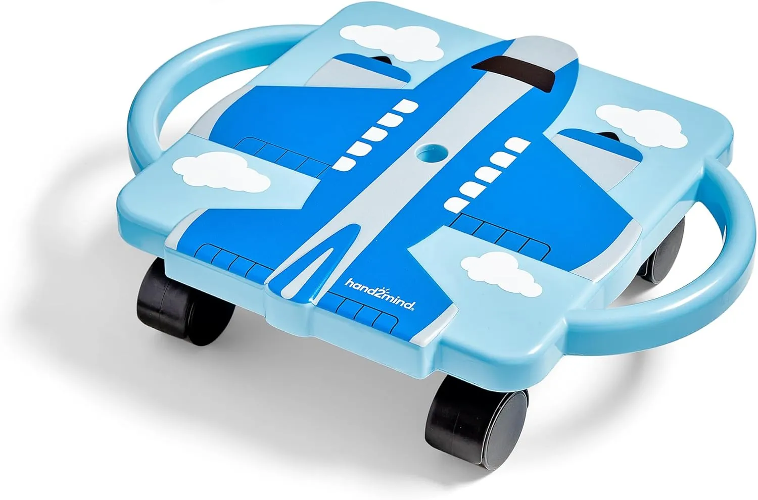 hand2mind Plane Glider Scooter Board, Floor Scooter Board, Gross Motor Toys, Kids Exercise & Physical Education Equipment, Playground Toys, Indoor Active Play, Toddler Outdoor Activities