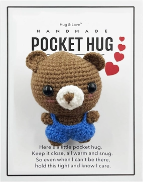 Handmade Finished Cute Crocheted Pocket Hug Token, Squeeze Doll, Stress Relief Gift, Greeting
