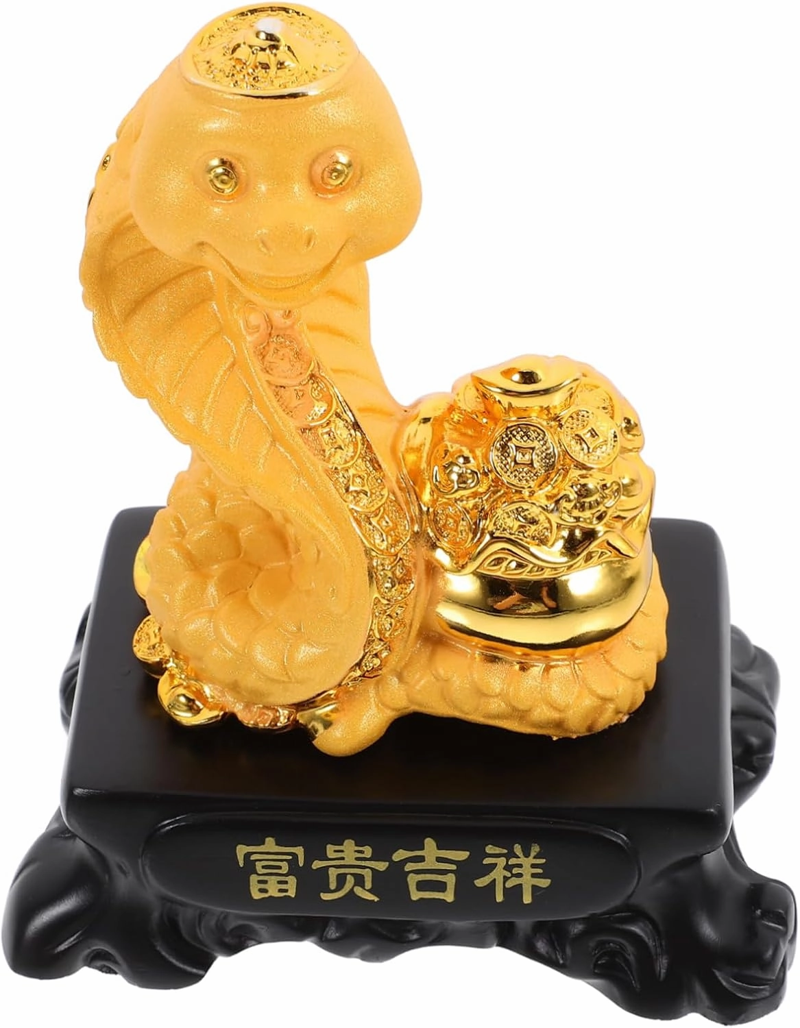 Happyyami Chic Zodiac Snake Decor Resin Snake Adornment for Home Office Party Synthetic Resin Craft with Fine Detail Unique Present for Snake Year Celebrations
