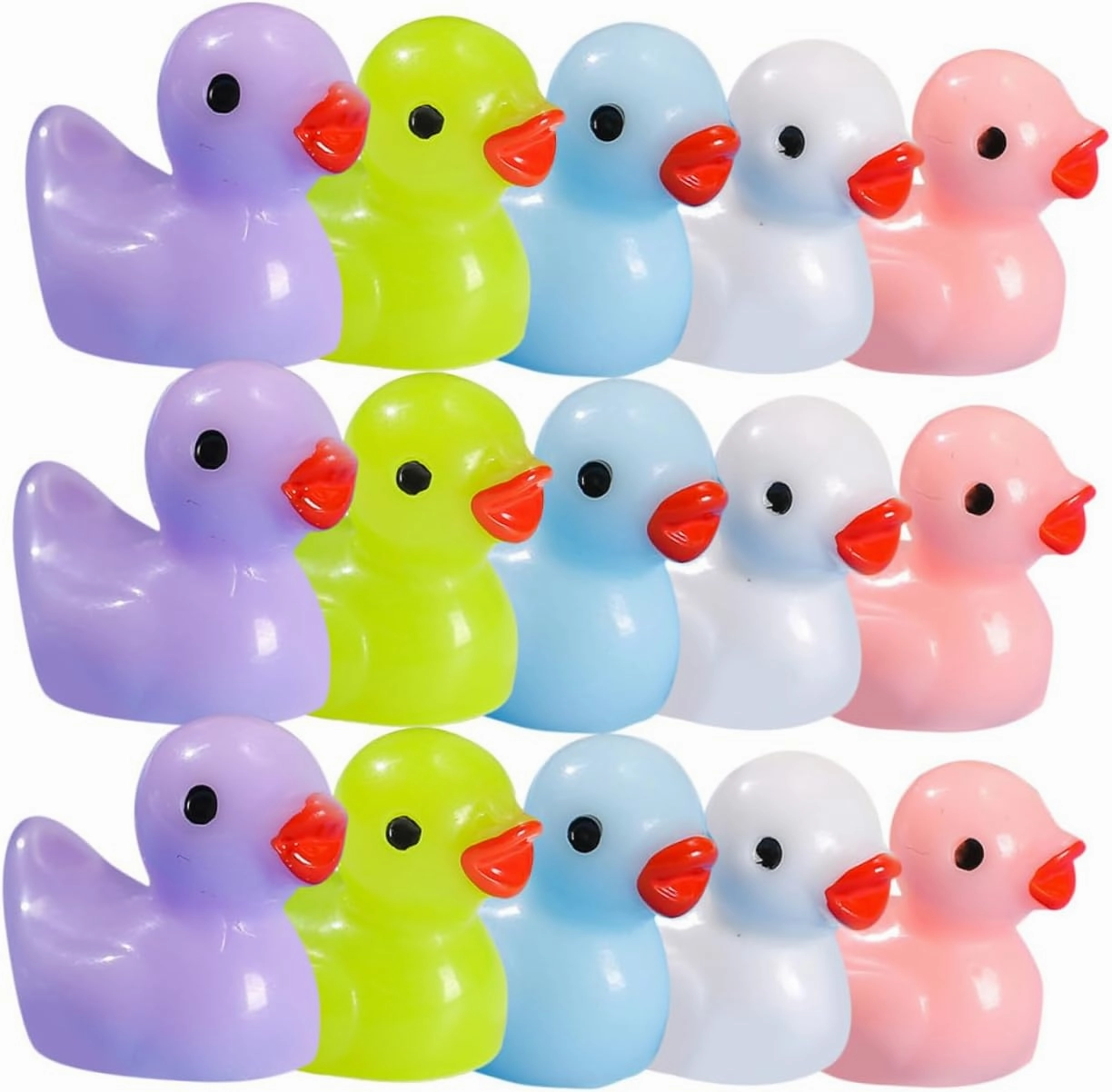 Hemoton 3sets 75pcs Mini Resin Ducks Tiny Duck Figurines for Garden Aquarium Dollhouse and Home Decor Resin Material for Creative Miniature Landscapes and Fairy Gardens 75pcs*3