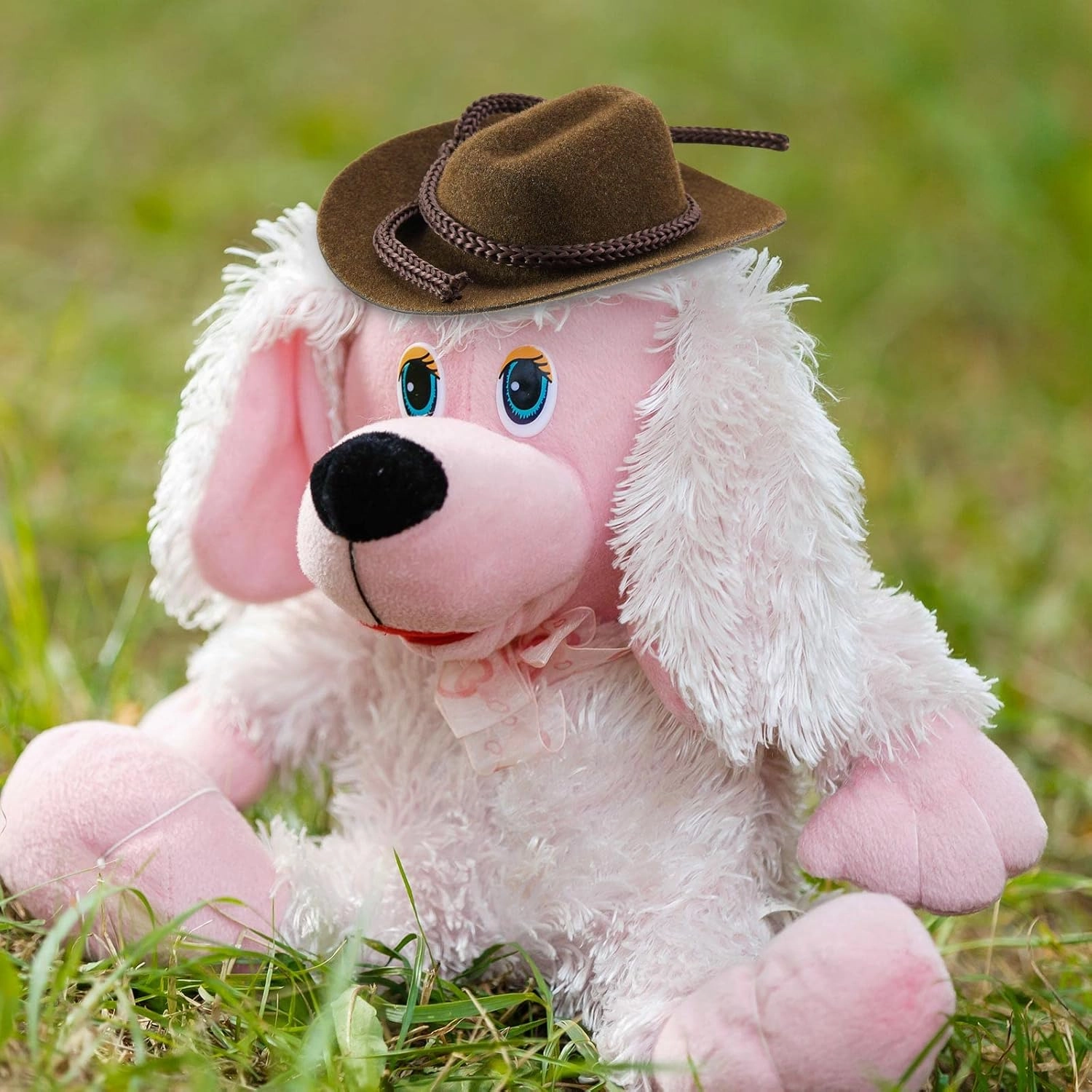 Hercicy 36 Pcs Mini Cowboy Hats for Crafts Wedding Favors Decoration Flocking Miniature Felt Cowgirl Western Party Hat Dollhouse Decor for Dollhouse Craft (Brown)