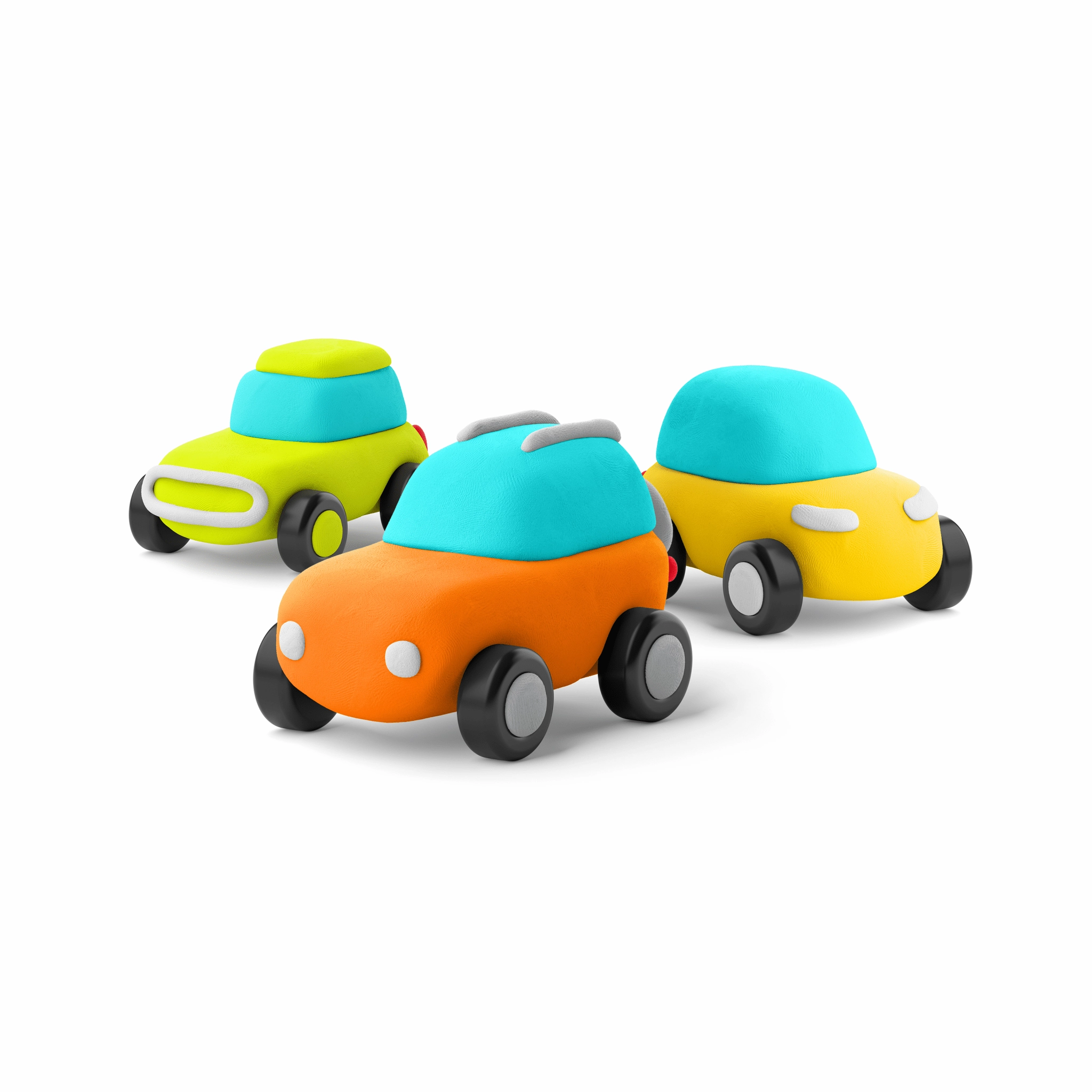 Hey Clay Eco Cars Air-Dry Clay Set with Multiple Cans for Creative Crafting Fun